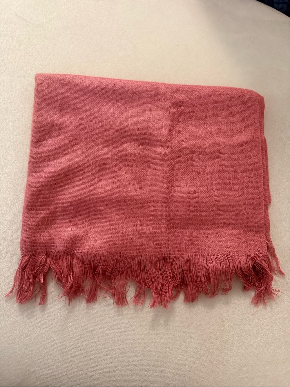 Pink Fringe Scarf